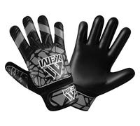 WFX Guantes de portero para niños y jóvenes, guantes de portero de fútbol con doble soporte de muñeca, guantes de portero de fútbol, protección de palma de agarre (gris, talla 4 adecuada para niños de