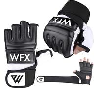 WFX Saco de Boxeo Guantes de Boxeo Manoplas de Karate MMA Combate Corporal Entrenamiento de Taekwondo Artes Marciales Lucha Grappling Muay Thai (XL, Negro)