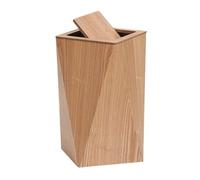Wfxjyg2223 Bote de Basura Bote de Basura Creativo en Forma de rombo con Tapa, cesto de Basura de Madera con Tapa abatible y Cubo Interior for Sala de Estar, Dormitorio y baño Papelera de Cocina(A,S)