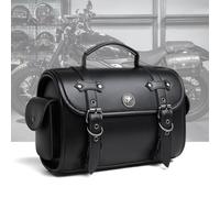 WFYBMB Alforjas Moto para Harley Davidson Street 750 2015-2020, Alforja Lateral Impermeable Bolsa Trasera Cuero con Cierre Rápido,A/24 * 39 * 19CM