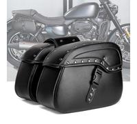 WFYBMB Alforjas moto para Kawasaki Vulcan S 2015-2024, Bolsa Lateral Impermeable y Bolsa Trasera de Cuero con Cierre Rápido