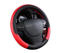 WFYBMB Funda Volante Coche para Nissan NV200 NV300 SWB/Patrol SUV, Cuero Microfibra, Antideslizante Duradera, Antiarañazo Transpirable, Fundas Volante Coche, Todo Incluido,Blackred O