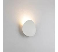 WFZRXFC Aplique de Pared de Exterior Simple Redondo Plano Aplique pequeño Empotrado en Blanco y Negro Lámpara de Pared Impermeable de Aluminio Fundido Mate Luz cálida 3000K luz Arriba y Abajo