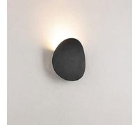 WFZRXFC Aplique de Pared de Exterior Simple Redondo Plano Aplique pequeño Empotrado en Blanco y Negro Lámpara de Pared Impermeable de Aluminio Fundido Mate Luz cálida 3000K luz Arriba y Abajo
