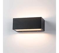 WFZRXFC Aplique de Pared Exterior rectángulo Negro Simple y clásico Luz de Montaje en Pared de diseño Luminoso de Doble Cara para el Aplique de Pared del Patio del Garaje de la Puerta de Entrada
