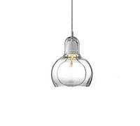 WFZRXFC Diseño de calabaza Decoración Lámpara colgante pequeña Lámpara de vidrio Cuerpo Vidrio transparente Lámpara redonda Pantalla E27 Lámpara de techo colgante para sala de exposición Comedor Atmós