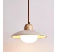 WFZRXFC Lámpara Colgante de travertino Pantalla de Piedra Natural Araña de Interior Pantalla acrílica de Alta transmitancia de luz Luz Colgante para iluminación Decorativa Comercial en restaurantes
