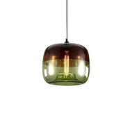 WFZRXFC Lámpara Colgante nórdica con Forma de Manzana Creativa Lámpara Colgante de Pantalla de Vidrio Azul Verdoso Araña de Alambre de suspensión Ajustable para restaurantes, Bares