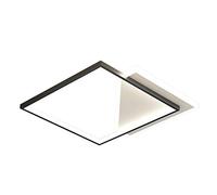 WFZRXFC Lámpara de techo LED de montaje empotrado moderna Lámpara de techo cuadrada a juego de color blanco y negro 40W Ultrafino 2.36 pulgadas Iluminación de techo Longitud lateral 15.7 pulgadas Adec