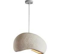 WFZRXFC Lámparas Colgantes de Resina de 11,82 Pulgadas, lámpara Japonesa de Altura Ajustable con cúpula de hormigón, Luces Colgantes Grandes Modernas, lámparas Colgantes para Comedor, Cocina, Isla