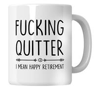 WG - Fucking Quitter, regalo de jubilación, regalo de despedida para compañeros de trabajo, taza de oficina para compañeros de trabajo, regalo para colegas