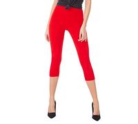 WG WEAR & GO Polainas Leggings Mujeres 3/4 Algodón Cortas Capri Cubierta Negro Blanco Gris 36-46