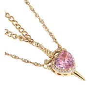 WGBOSMG Collar único de espadas a través de corazón con acento de cristal, elegante colgante de aleación para mujeres y hombres, joyería de moda para parejas, One Size, como se describe, como se
