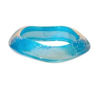 WGBOSMG Elegante brazalete de resina de gran tamaño colorido y llamativo con patrón de estrella brillante para mujer, irregular, grande y brillante, talla única, como se describe