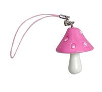 WGBOSMG Llavero de seta en miniatura alegre hecho de resina resistente, tamaño compacto para viajes escolares, accesorios de regalo únicos, bonito llavero de hongo, f, lanyard