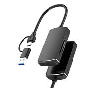 WGBOSMG Speed USB 3.2 - Accesorio de tarjeta tipo C, diseño de dos ranuras para memoria y tarjetas pequeñas, transferencia de datos de 5 Gbps, cuerpo de aluminio, construcción fuerte, lector de
