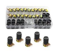 WGCD B10K - Potenciómetro Giratorio con Mango moleteado de 10 K Ohm (20 Piezas, WH148)
