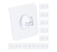 WGCHAIE 20 Pcs Ganchos Autoadhesivos, Ganchos Adhesivos, Gancho Adhesivos para Pared Libre de Perforaciones, para Baño, Cocina, Dormitorio Gancho de Pared Transparentes