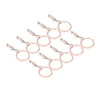 WGFOIP 10 Llaveros de Metal con Alfileres de Ojo de Tornillo para Accesorios de Bricolaje, Piezas de Anillo Dividido Brillante para Manualidades y Fabricación de Joyas (φ25mm【10 piezas】)