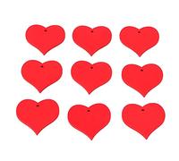 WGFOIP 100 Uds Colgantes de Corazón de Madera Hermoso Corazón Rojo en Forma de Manualidades DIY Decoración de Boda