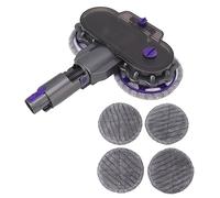 WGFOIP Accesorio de Cabezal de Fregona Eléctrica, con 4 Almohadillas de Fregona, Cepillo de Fibra Activa de Rotación de 180 Grados de Succión Eléctrica Todo en 1 para Húme