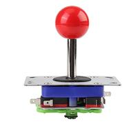WGFOIP Bola de Joystick de Juego de 2 Vías, 4 Vías y 8 Vías, Se Adapta a Paneles de Control de Metal de Madera, Confiabilidad del Microinterruptor Probada, de Bola Roja con Eje