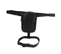WGFOIP Bolso para la Pierna con Arnés para el Muslo para Mujer, de Piel Sintética, con Gran Capacidad, Fácil de Usar, Estable para Acampar Al Aire, Correr, Festival de Música (Negro)