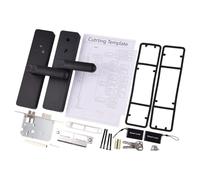 WGFOIP Cerradura Inteligente WiFi Cerradura de Puerta de Entrada sin Llave con Contraseña de Huella Digital y Acceso con Tarjeta para Oficina en Casa y Dormitorio Acero Al Carbono Negro 26x6,5x2,5 Cm