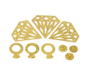 WGFOIP Confeti de Lentejuelas con Forma de Anillo de Diamante, Artesanía Exquisita, Perfecto para Decoración de Bodas y Fiestas de Compromiso, Bolsa de 30 G, Seguro para Niños