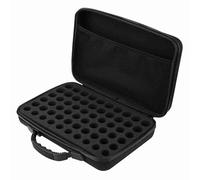 WGFOIP Estuche Rígido para Transporte de Aceites Esenciales, Estuche de Viaje con Material EVA a Prueba de Golpes para 60 Botellas de 5ml, 10ml y 15ml (Negro)