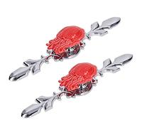 WGFOIP Exquisito Tirador de Cajón, Pomo único de Aleación de Zinc para Decoración de Muebles de Cocina, Color Rojo, Paquete de 2 (1077D pulpo rojo)