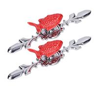 WGFOIP Exquisito Tirador de Cajón, Pomo único de Aleación de Zinc para Decoración de Muebles de Cocina, Color Rojo, Paquete de 2 (1077D carpa herbívora roja)