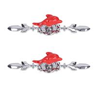 WGFOIP Exquisito Tirador de Cajón, Pomo único de Aleación de Zinc para Decoración de Muebles de Cocina, Color Rojo, Paquete de 2 (1077D delfín rojo)