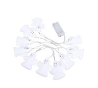 WGFOIP Guirnalda de Fantasmas Iluminada, Decoración con Pilas, Cadena de Luces LED Fantasma para Decoración de Fiestas en Interiores y Exteriores, 10 Lindos Fantasmas de 4,9 Pies (A 1,5 m/4,9 pies)