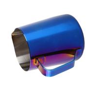 WGFOIP Jarra de Espuma de café, Taza de Flores Profesional de Acero Inoxidable para Hacer café, 350ml (Azul)