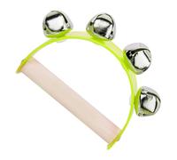 WGFOIP Jingle Bell Toy Juguete Musical de Colores Vibrantes para Niños de Educación Temprana Campanas con de Madera 1 Unidad (Verde)