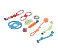 WGFOIP Juego de Juguetes de Cuerda de Algodón para Mascotas, para Masticación Interactiva y Alivio Molar para Perros Medianos y Grandes, 10 Piezas Coloridas