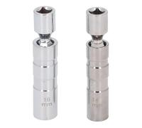 WGFOIP Juego de Vasos para Bujías Versátil y Duradero para Reparación de Automóviles 14 Mm 16 Mm Unidad de 3/8 Pulgadas Vaso de Bujía Giratorio Magnético de 12 Puntos para Mantenimiento de Automóviles