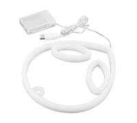 WGFOIP Luz de Neón LED con Forma de Extraterrestre, Decoración de Luz Suave para Dormitorio, Habitación de Niños, Arte de Fiesta, 22cm X 19,7 Cm (Rosa)