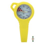 WGFOIP Medidor de Presión de Buceo de Metal con Diseño Luminoso de Brillo Nocturno para Lecturas Submarinas Precisas en Buceo - Materiales de Acero y Cobre - 1 Unidad (Amarillo)