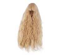 WGFOIP Peluca de Pelo de Muñeca, Hermoso Cabello Largo y Ondulado para Reemplazo de Muñeca DIY 1/3, Fácil de Peinar para Muñecas de 8,3-9,4 Pulgadas (Rosa durazno)