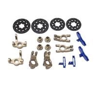 WGFOIP Piezas de Actualización para Coche RC, Copa de Dirección, Freno de Disco, Aleación de Aluminio, Larga Duración, Kit de Rendimiento Mejorado para Coches RC KM C3 E8414 E8415 a (Azul)
