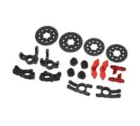 WGFOIP Piezas de Actualización para Coche RC, Copa de Dirección, Freno de Disco, Aleación de Aluminio, Larga Duración, Kit de Rendimiento Mejorado para Coches RC KM C3 E8414 E8415 a (Rojo)