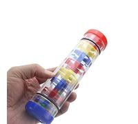 WGFOIP Rainmaker Rain Stick Shaker Juguete Educativo para Niños Desarrollo Musical Tubo de Sonajero de Plástico 1 Unidad (2 Sección)