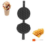 WGFOIP Sartén Para Hacer Gofres, Waffle Maker Egg Bubble Pan,Waffle Cone Maker, Aleación de Aluminio Eggettes Pan Cake Baking Plate para Uso Doméstico en la Cocina,Egg Roll Maker for Kitchen