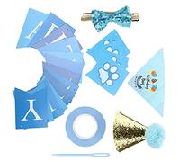 WGFOIP Set de Suministros para Fiesta de Cumpleaños de Perros para Celebrar el Día Especial del Cachorro con Pajarita, Bufanda, Sombrero y Serpentinas, Poliéster, 17 Piezas