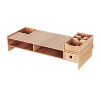 WGFOIP Soporte de Madera para Ordenador Portátil, Elevador de Monitor de Gran Capacidad, Diseño Moderno, Protege los Ojos de la Columna Cervical para Escritorio de Oficina, Material