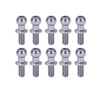 WGFOIP Sujetadores Fijando Pernos Esféricos, 10 Piezas de Bola de Metal Tornillo de Tornillo de Enlace Falcador de Choque Finco para TT01 TT02 RC Car (Ti Color)