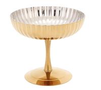 WGFOIP Taza para Helado con Pie Elegante Diseño Vintage Dorado para Servir Postres Perfecto para el Hogar o la Cafetería Acero Inoxidable 304 1 Unidad