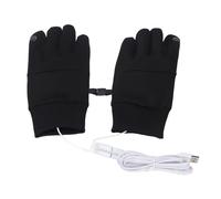 WGFOIP Térmicos USB Compatible con Pantalla Táctil Eléctricos Cálidos Antideslizantes para Actividades Al Aire Libre Unisex 1 Par (Temperatura Constante Negra)
